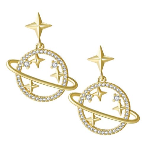 VALICLUD Elegante Damenohrringe Tropfenohrringe Mit Planetenform Ausgehöhltes Design Modischer Ohrschmuck Aus Legierung Passend Zu Verschiedenen Outfits von VALICLUD