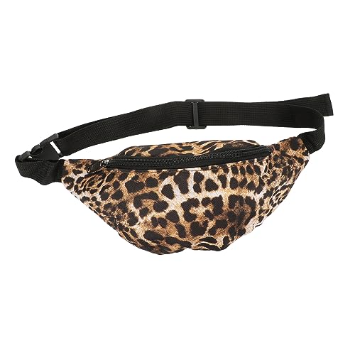 VALICLUD Leopardenmuster Tasche Für Damen Robuste Pu Hüfttasche Geräumige Reisetasche Mit Praktischen Einsteckfächern Tragbar Hüfte Oder Schulter Brust von VALICLUD