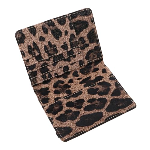 VALICLUD Reisepasshülle Mit Leopardenmuster Aus Pu Für Herren Und Damen RFID-geschützt Reisezubehör Mit Kartenfächern Und Tickethülle Leicht Und Tragbar von VALICLUD