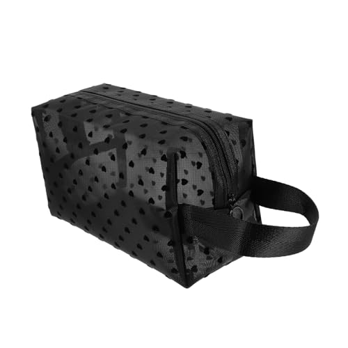 VALICLUD Reise Make up Tasche Für Damen Tragbare Kosmetiktasche Aus Nylon Netz Transparent Großes Fassungsvermögen Für Reisen Mit Reißverschluss von VALICLUD