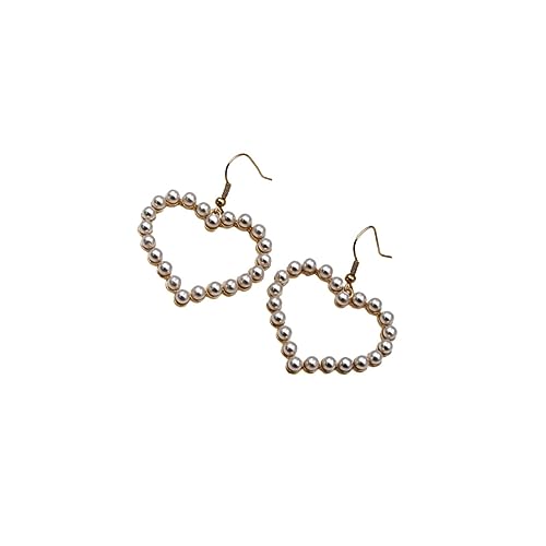 VALICLUD Liebe Perlenohrringe Damen Baumeln Trendige Zierliche Ohrhänger Ohrringe Ohrschmuck Mode Ohr Weiß von VALICLUD