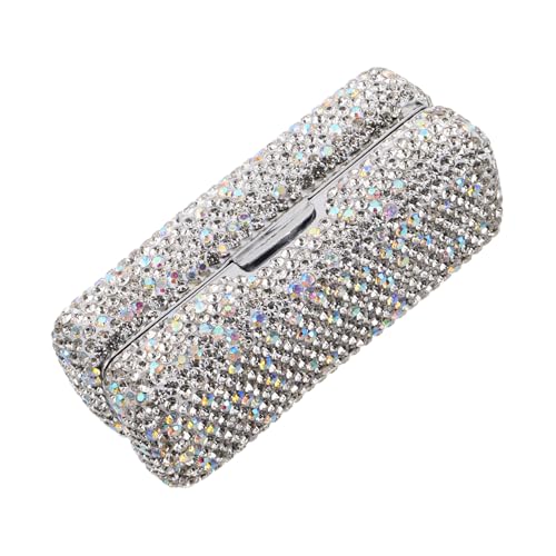 VALICLUD Lippenstiftetui Mit Spiegel Glitzerndem Strass-Design Tragbarer Lippenstift-Organizer Für Reisen Make-up-aufbewahrungsbox Für Handtasche von VALICLUD