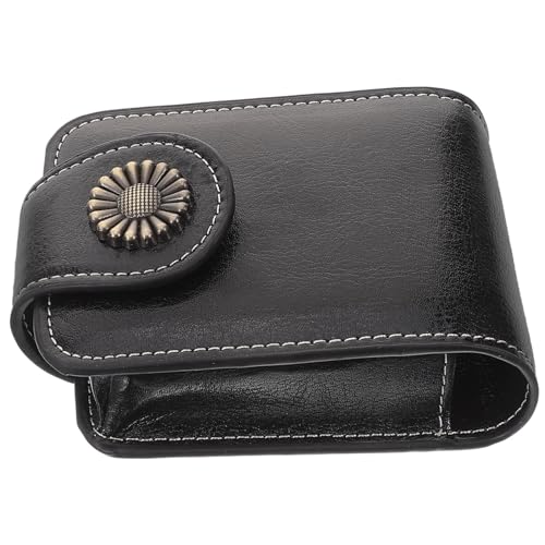 VALICLUD Lippenstift Tasche Kosmetiktasche Mini -Beutel Frauentasche klein Reisen Reise-Kulturbeutel Damen Tragbarer Lippenstifthalter Make -up -Fall Geldbörse Essentials PU-Leder Schwarz von VALICLUD