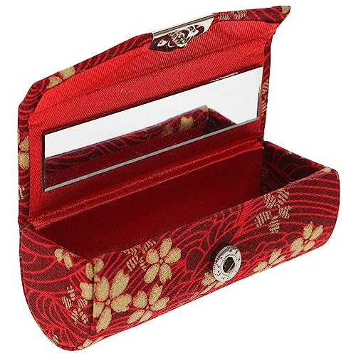 VALICLUD Lippenstift-Box Lippenstiftetui Mit Spiegel Für Die Handtasche Lippenstifthalter Für Die Tasche Lippenstift-Organizer-Halter Einzelnes Lippenstiftetui Reisen Koffer Draussen Stoff von VALICLUD