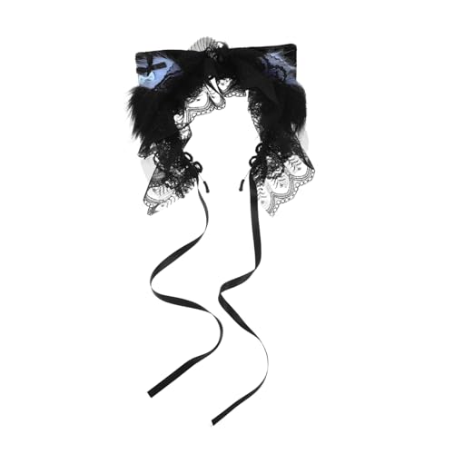VALICLUD Katzenohren-stirnband Aus Spitze Und Plüsch Für Damen Und Mädchen Haarband Mit Katzenohren Für Halloween Cosplay Party Und Karneval von VALICLUD