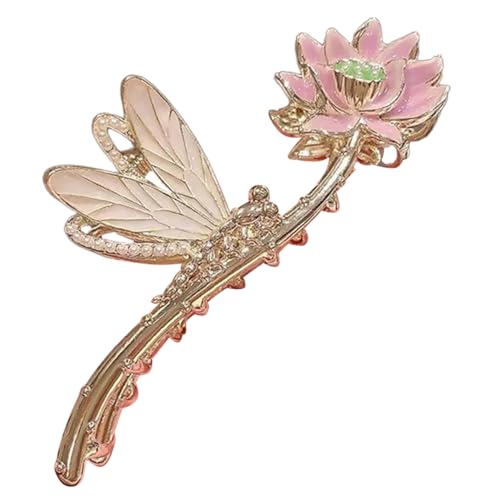 VALICLUD Lotusblumen Haarklammer Chinesischer Haarschmuck Metall Krallenclip für Dickes und Langes Haar Damen Haarspange Elegant für Party und Alltag Geeignet von VALICLUD