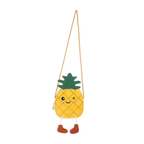 VALICLUD Lustige Ananas Umhängetasche Leicht Kompakt Mädchen Tasche für Reisen Camping Shopping Originelle Frucht Design Aufbewahrungsbeutel Zubehör von VALICLUD