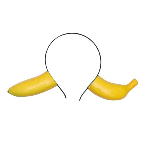 VALICLUD Lustige Bananen Kopfschmuck Haarreif Haarband Kopfbedeckung Für Partys Und Cosplay Leicht Und Fest Sitzend von VALICLUD