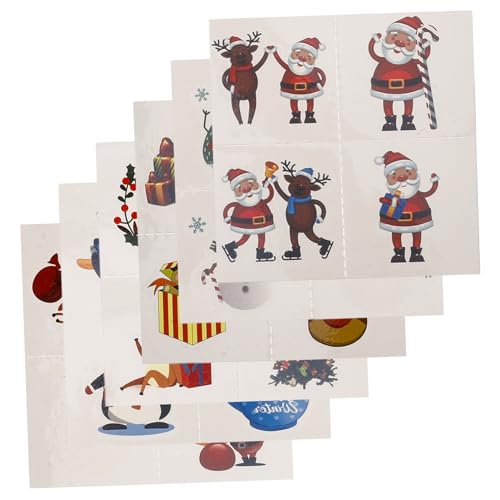 VALICLUD Lustige Weihnachtliche Temporäre Tattoos Dekorative Gefälschte Aufkleber Temporäre Aufkleber Weihnachtsfigur von VALICLUD