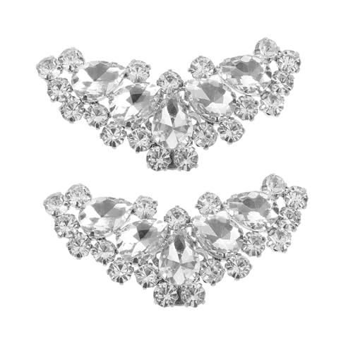 VALICLUD Luxuriöse Brautschuh clip Strassperlen Abnehmbare funkelnde schuhbroschen Handgefertigte Blütenverzierung Bequeme Hochzeitsschuh dekoration für High Heels und Sandalen von VALICLUD