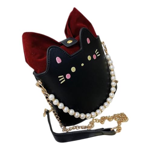 VALICLUD Mädchen Crossbody Tasche Cartoon Schultertasche mit Verstellbarem Riemen und Stilvollem Perlen design Kleine Handliche Umhängetasche für Party Shopping und Alltag Geeignet für von VALICLUD