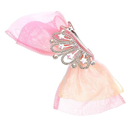 VALICLUD Mädchen Haarklammer mit Schleife und Kronendekor Leichte Haarschleifen für Kleinkinder Langlebige Haarklammern zum Tragen bei Geburtstagen Weihnachten Schule und Alltag Bequem und von VALICLUD