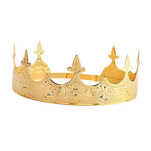 VALICLUD Prinzenhaar-Königskrone Halloweenkostüm crown Tiara Stirnbänder für Männer Antike Königskrone Männer Königskrone Metall Kopfbedeckung Kinderkleidung Stirnband Mann von VALICLUD