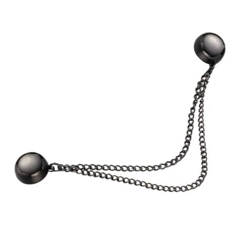 VALICLUD Magnetische Brosche mit Kette Vielseitiger Schal und Strickjacken Clip Sicherer Magnetverschluss für Schals Kopftücher und Bekleidung Modisches Accessoire Elegantem Schwarz von VALICLUD