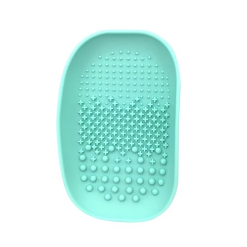VALICLUD Make Up Pinselreinigungsplatte aus Silikon Handliches Reinigungspad für Frauen Hellgrün Effektiv für Bürstenreinigung Einfach zu Verstauen von VALICLUD