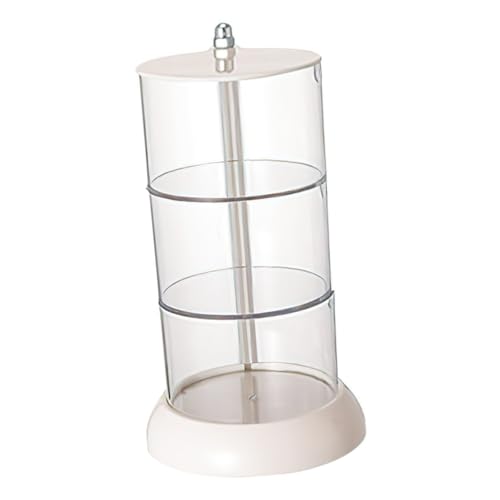 VALICLUD Make Up Puff Aufbewahrungsbox Lagig Drehbar Makeup Schwamm Organizer Kosmetik Staubschutz Kompakt Platzsparend für Schminktisch Badezimmer von VALICLUD