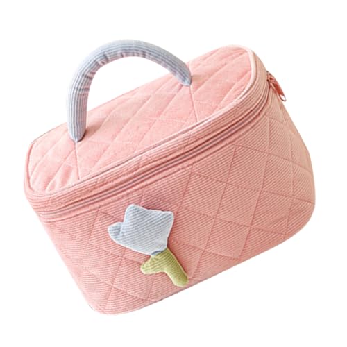 VALICLUD Schminktasche Aus Cord Für Teenager Große Reisetasche Zum Aufbewahren Von Make-up Nagellack Und Hautpflegeprodukten Multifunktionaler Organizer Für Kleine Gegenstände von VALICLUD