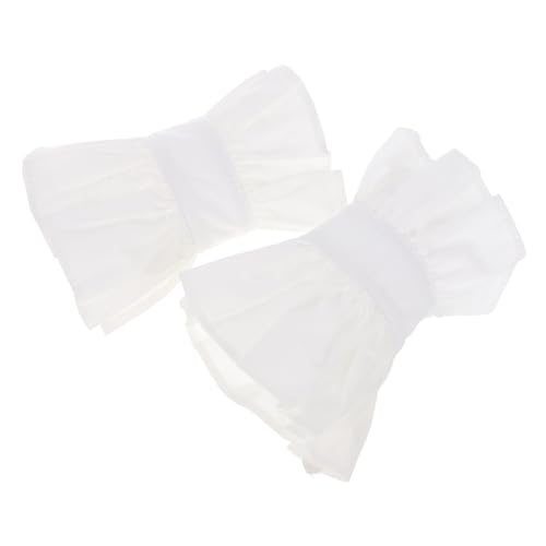 VALICLUD Manschetten Mit Floraler Spitze Für Damen Gerüschte Armbänder Abnehmbare Ärmel Für Formelle Kleidung von VALICLUD