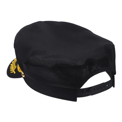 VALICLUD Marine Kapitänshut Bestickter Schwarzer Cosplay Hut Für Erwachsene Matrosen Kostü Ideal Für Themenpartys Und Kostümveranstaltungen VALICLUD Marine Kapitänshut Bestickter Schwarzer Cosplay Hut Für Erwachsene Matrosen Kostü Ideal Für Themenpartys Und Kostümveranstaltungen von VALICLUD