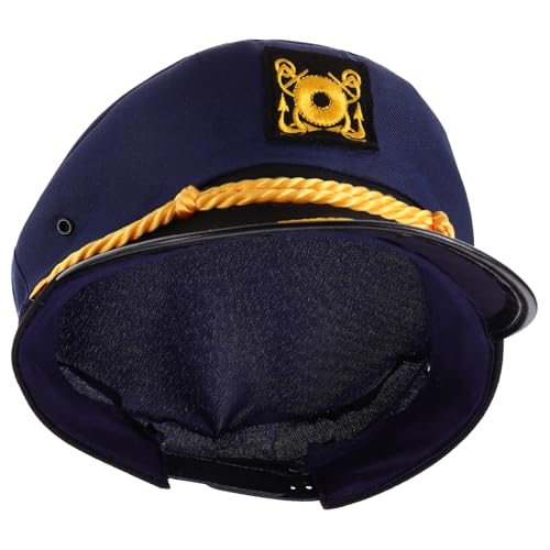 VALICLUD Marine-kappe Braut Hut Hüte Für Cosplay Union-jack-hut Marine-admiral-hut Festivalhut Boot Schwarzer Fischerhut Vatertagsmütze Piratenhut Für Erwachsene Schiff Polyester von VALICLUD