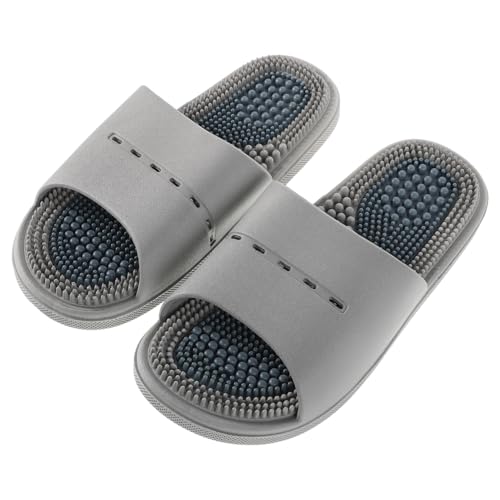 VALICLUD Massage Hausschuhe Herren Atmungsaktive Massage Slipper mit Rutschfester Sohle Leichter Fußmassage Wirkung Komfortable Badeschuhe für Zuhause Bad und Hotel Sommer von VALICLUD