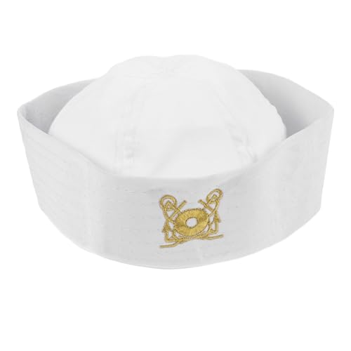 VALICLUD Sailor Beret Kostümhut Für Cosplay Weißer Matrosenhut Für Nautische Themenpartys Und Tragbarer Seemannshut Für Damen Und Herren Für Karneval Und Bootsfeiern von VALICLUD