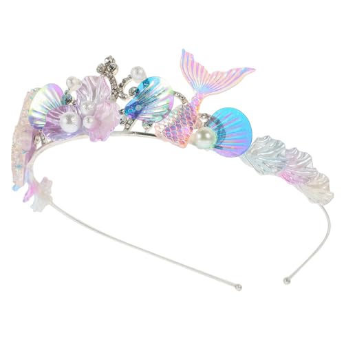 VALICLUD Meerjungfrau Kopfband Mit Muscheln Und Strass Charmanter Haarreif Für Kostümpartys Und Geburtstagsfeiern Hochwertiger Haarschmuck Für Mädchen von VALICLUD