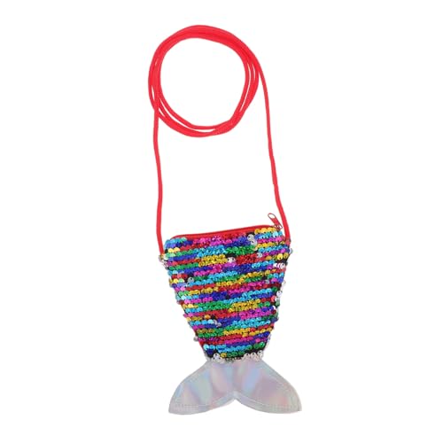 VALICLUD Pailletten-geldbörse Mit - Glitzer-Handtasche Pailletten-umhängetasche Für Junge Mädchen Meerjungfrauen-Party-Tasche Polyester-kleingeldbörse Mit -Band von VALICLUD