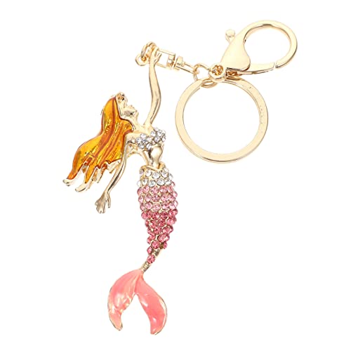 VALICLUD Metall Meerjungfrau Schlüsselanhänger Hochwertiger Taschenanhänger Langlebiges Schlüsselzubehör Perfektes für Mädchen und Frauen für Taschen und Schlüssel von VALICLUD