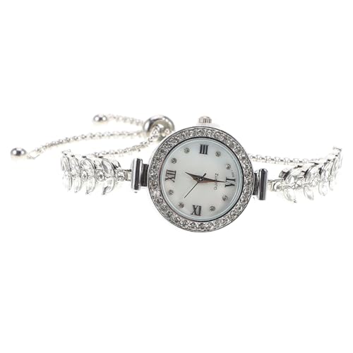 VALICLUD Meerjungfrau-Uhr Damenarmbanduhr Damen Uhr Silberne Armbanduhr Vintage Damenuhr Armbanduhr mit Strasssteinen Uhrenring Frauen zierliche Uhren für Frauen Perlenuhr Quarz Silver VALICLUD Meerjungfrau-Uhr Damenarmbanduhr Damen Uhr Silberne Armbanduhr Vintage Damenuhr Armbanduhr mit Strasssteinen Uhrenring Frauen zierliche Uhren für Frauen Perlenuhr Quarz Silver von VALICLUD
