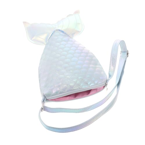 VALICLUD Meerjungfrauenschwanz Crossbody Tasche Mädchen Leichte Umhängetasche Langlebig Praktisch für Schule Freizeit Shopping Portable Outdoor Schultertasche von VALICLUD