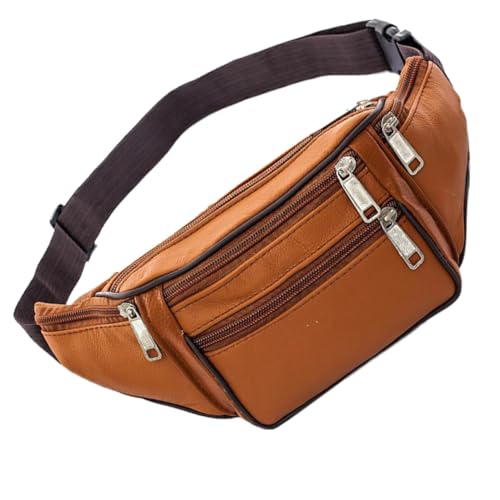 VALICLUD Men Pu Fanny Waist Bag wasserdichte Outdoor Bauchtasche Mit Verstellbarem Gurt Für Sport Und Alltag Stilvolle -gürteltasche Für Gelb von VALICLUD