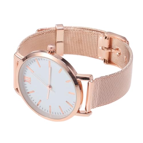 VALICLUD Armbanduhr Mesh-gürteluhr Quarzuhr Legierungs-mesh-Armband Quarzuhr Damen Herren Roségold von VALICLUD