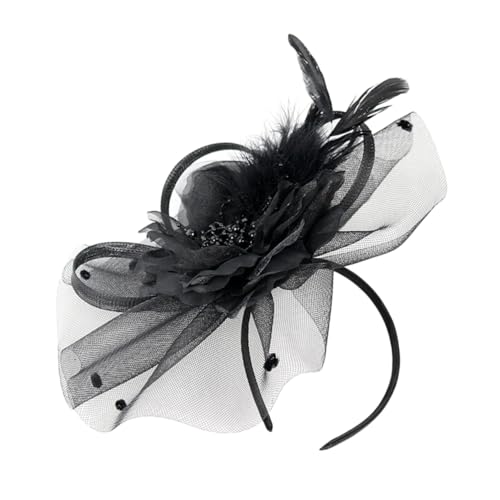 VALICLUD Mesh Haar Accessoires Hat Braut Haar Accessoires Haar Clips Hochzeit Haar Accessoires Stirnbänder Stirnband Clips Für Haare Damen Hüte &Amp; Mützen Haar Topper Floral Hoop Schwarz von VALICLUD