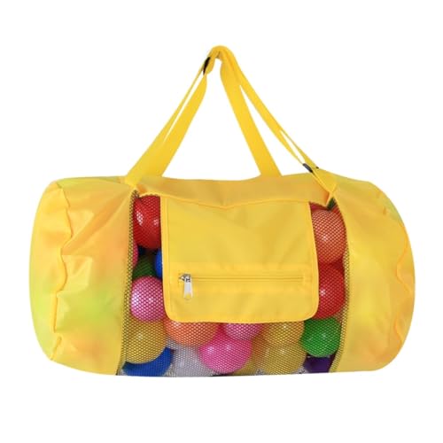VALICLUD Mesh-Strandtasche Mit Kordelzug Tragbare Netztasche Für Schwimmen Und Poolspielzeug Bälle Und Aufbewahrungstaschen s Geeignet Für Junge Mädchen Und Erwachsene Hält Sand Und Wasser von VALICLUD