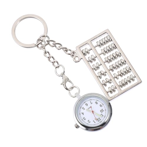 VALICLUD Metall Schlüsselanhänger Taschenuhr mit Rechenbrett Design Langlebige Vintage Uhr als Schlüsselring Praktisches Geschenk für Geburtstag Hochzeit Weihnachten Stilvoll und Robust von VALICLUD