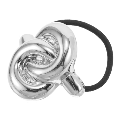 VALICLUD Metall-haargummis Geometrisches Design Elastische Haarspangen Haarmanschetten Für Frauen Haarschmuck in Silberfarbe Geeignet Für Dichtes Haar von VALICLUD