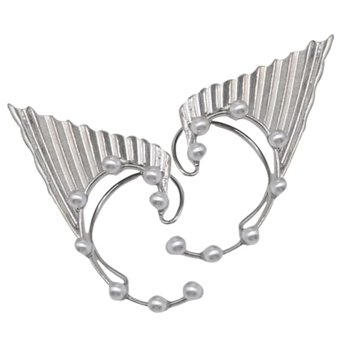 VALICLUD Metall ohrringe Ear für Damen Einzigartige Elfenohren form Silberfarben Frei von Piercing Modische Ohrmuschel accessoires für Alltag und Party von VALICLUD