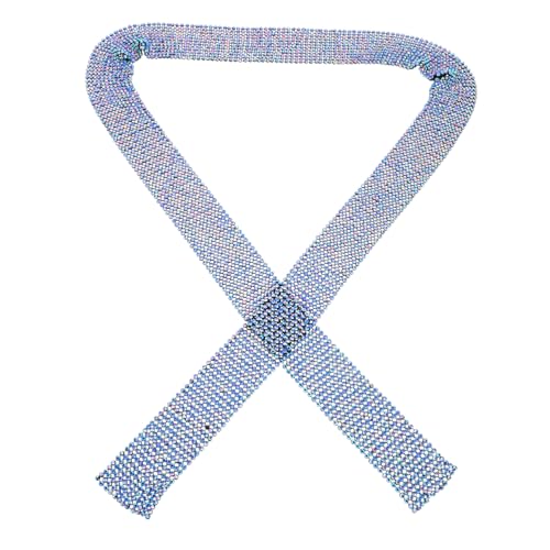 VALICLUD Metallic Glitzer Halskette Damen Schimmernde Paillettenkette Langer Dünner Schal für Partys Nachtclubmode Vielseitiger Schmuck mit Modischem Glanz von VALICLUD