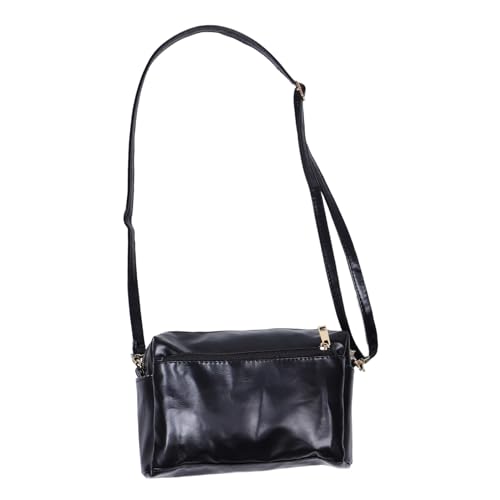 VALICLUD Mini Damen Crossbody Tasche aus Robustem PU Verstellbarer Schultergurt Kompakt und Leicht Vintage Stil Handtasche für Alltag Reise und Handy Schwarz von VALICLUD
