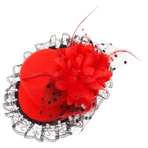 VALICLUD Mini-hut Haarclip Mit Federn Eleganter Fascinator Für Tea Parties Geburtstagsfeiern Und Bühnenaufführungen Perfektes Haarschmuck-accessoire Für Mädchen Und von VALICLUD