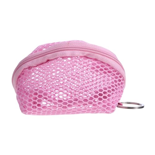 VALICLUD Mini Münzbörse Mädchen Rosa Netz Kosmetiktasche Kleine Aufbewahrungstasche Für Schlüssel Und Make Up Organizer Reise Alltag von VALICLUD