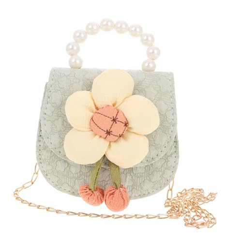 VALICLUD Süße Blumen-umhängetasche Für Mädchen Mini-geldbörse Aus Umhängetasche Für Kleinkinder Perlenverzierung Leichtes Design von VALICLUD
