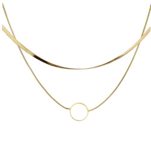 VALICLUD Minimalistische Doppelte Schlüsselbeinkette für Damen Halskette mit Feiner Verarbeitung Elegantes Design Langlebiger Schmuck für Frauen und Mädchen von VALICLUD
