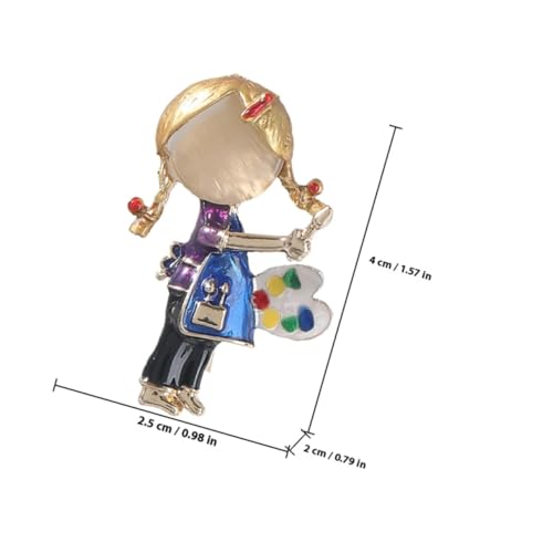 VALICLUD Moderne Kleine Mädchen Brosche aus Hochwertiger Legierung Kreative Emaille Anstecknadel für Kleidung Eleganter Frauen Schmuck Vielseitig für Mantel Pullover und Schals von VALICLUD