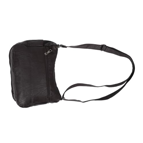 VALICLUD Modische Damen Crossbody Tasche aus Weichem PU Große Kapazität Doppellagig Vielseitige Umhängetasche für Alltag Shopping und Reisen Modischer Schulterbeutel in Dunkelbraun von VALICLUD