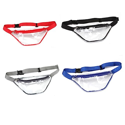 VALICLUD Fashion wasserdichte Hüfttasche Aus Transparentem PVC Für Damen Und Herren Als Strand Und Freizeit-Bauchtasche Schwarz von VALICLUD