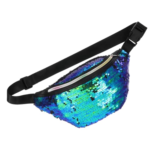 VALICLUD Glitzernde Damen Bauchtasche Aus Pailletten – Modische Gürteltasche Für Freizeit Sport Und Reisen Grüne Pailletten Für Den Trend-Look von VALICLUD