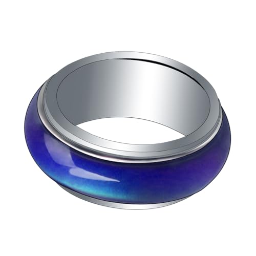 VALICLUD Modischer Stimmungsring für Damen und Herren Temperaturabhängig Farbwechselnder Kupferring Langlebiger Schmuck zur Stimmungserkennung Kreatives Accessoire von VALICLUD