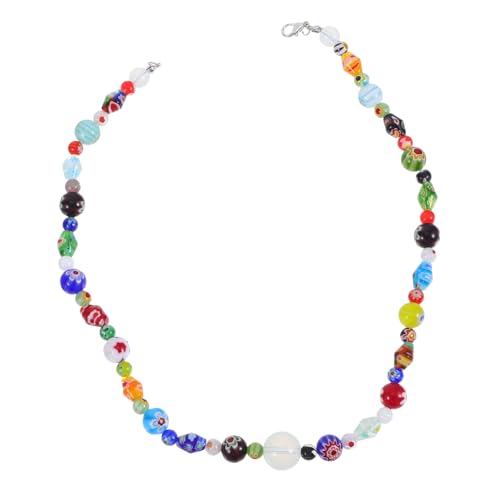 VALICLUD Handgefertigte Glasperlen Halskette Damen Zarte Opalschmuck Kette Für Frauen Und Mädchen Stilvolle Und Einzigartige Perlenkette Für Besondere Anlässe Wie Geburtstage Und von VALICLUD